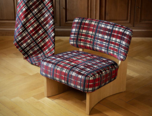 Oxford tissu ameublement motif carreau style tartan écossais de Casal,  pour chaise, fauteuil et canapé, rideau et coussin, vendu par la rime des matieres, bon plan tissu et frais de port offerts
