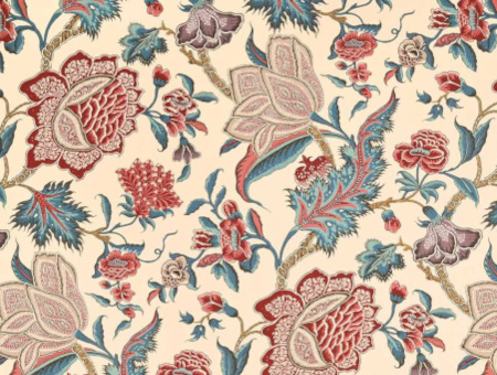Pondichery  tissu ameublement coton lavable design floral v�g�tal  imaginaire, de Casal, pour chaise, fauteuil, canap�, coussins et rideaux, vendu par la rime des matieres, bon plan tissu frais de port offerts