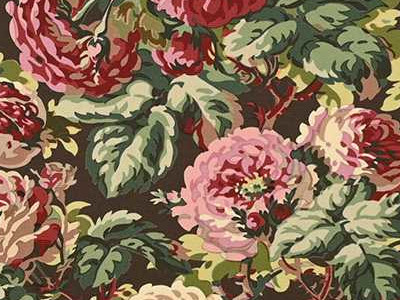Roseraie tissu ameublement coton lavable motif bouquets de roses, de Casal, pour chaise, fauteuil, canapé, coussins et rideaux, vendu par la rime des matieres, bon plan tissu frais de port offerts