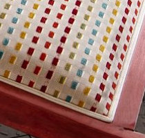 tissu ameublement Sangria design graphique de Casal, anti-taches, pour chaise, fauteuil, canapé, coussins et rideaux, vendu par la rime des matieres, bon plan tissu et frais de port offerts