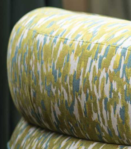 Tempera tissu ameublement de Casal, jacquard style peinture artistique, pour chaise, fauteuil, canapé, coussins, rideaux, vendu par la rime des matieres, bon plan tissu et frais de port offerts