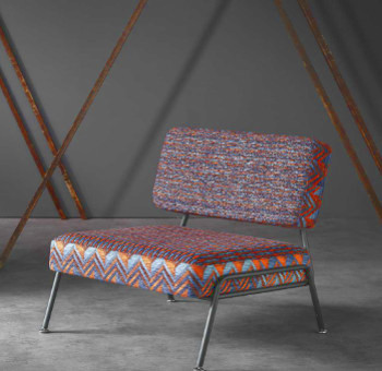  tissu Vichy  style Art Déco de Casal, pour chaise, fauteuil, canapé et coussins, vendu par la rime des matieres, bon plan tissu frais de port offerts