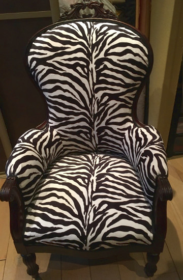 Zebra tissu motif zebre de Casal pour chaise, fauteuil, canapé et coussins,  vendu par la rime des matieres, bon plan tissu