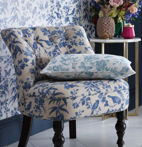 Amélia ameublement lavable style campagnard de Clarke & Clarke, pour chaise, fauteuil, canapé, rideaux et tête de lit, vendu par la rime des matieres, bon plan tissu