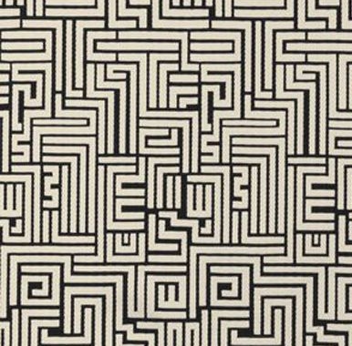 tissu clarke & clarke noir et blanc imprimé pour fauteuil