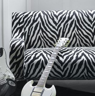 tissu zebre black and white noir et blanc pour canap