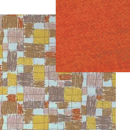 tissus d'ameublement coordonnés Rencontre vanille et Amara orange, tissus Casal, vendus par la rime des matières, bon plan tissu et frais de port offerts