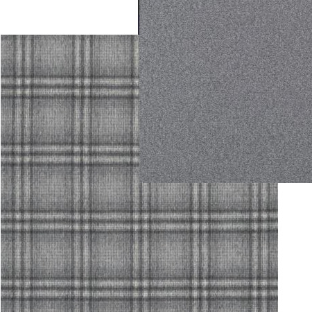 tissus d'ameublement coordonnés Delamere tartan et uni Loden coloris graphite, tissus Designers Guild, vendus par la rime des matières, bon plan tissu et frais de port offerts