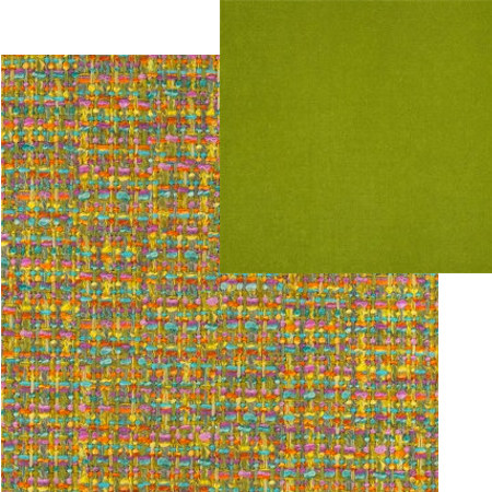 tissus d'ameublement coordonnés Oakworth azure et Arona apple, tissus Designers Guild, vendus par la rime des matières, bon plan tissu et frais de port offerts