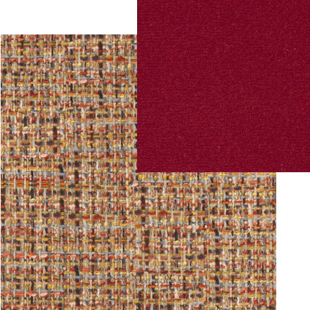 tissus d'ameublement coordonnés Oakworth topaz et Cassia vermilion, tissus Designers Guild, vendus par la rime des matières, bon plan tissu et frais de port offerts