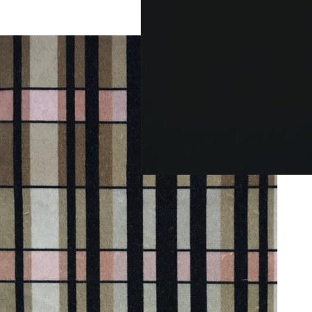 tissus d'ameublement coordonnés Shastri natural et Velluto Stretto noir, tissus Designers Guild, vendus par la rime des matières, bon plan tissu et frais de port offerts