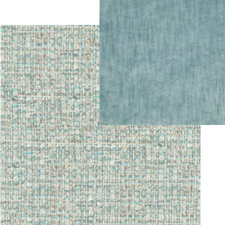 tissus d'ameublement coordonnés Skipton duckegg et Opéra aqua, tissus Designers Guild, vendus par la rime des matières, bon plan tissu et frais de port offerts