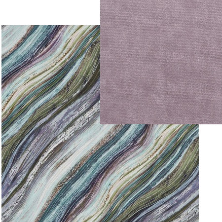 tissus d'ameublement coordonnés Heartwood evergreen et Velour heather, tissus Prestigious Textiles, vendus par la rime des matières, bon plan tissu et frais de port offerts
