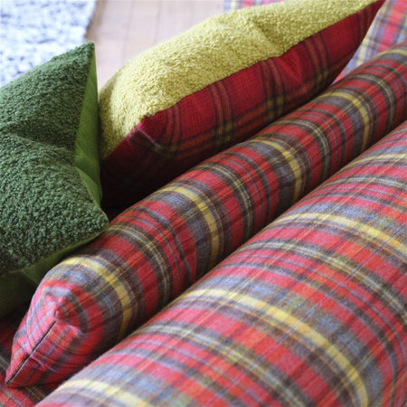 Abernethy  tissu ameublement tartan carreaux doux, écologique, très résistant, de Designers Guild, pour fauteuil, canapé,  rideaux et stores,  vendu par la rime des matieres bon plan tissu et frais de port offerts