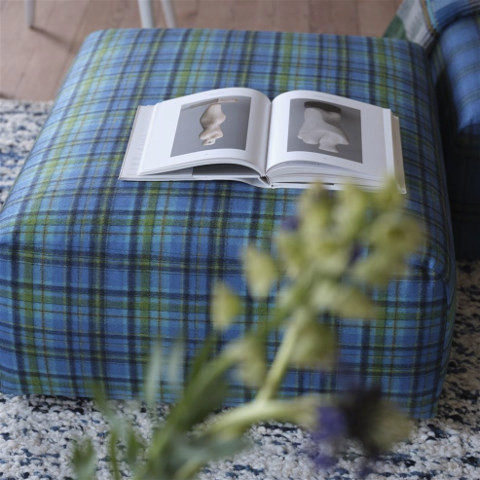 Abernethy tissu ameublement tartan motif carreaux doux et écologique, très résistant, de Designers Guild, pour fauteuil, canapé,  rideaux et stores,  vendu par la rime des matieres bon plan tissu et frais de port offerts