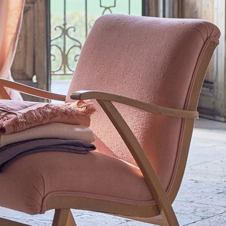 fauteuil tissu Brera Moda lin naturel uni lavable de Designers Guild vendu par la rime des matieres offre bon plan