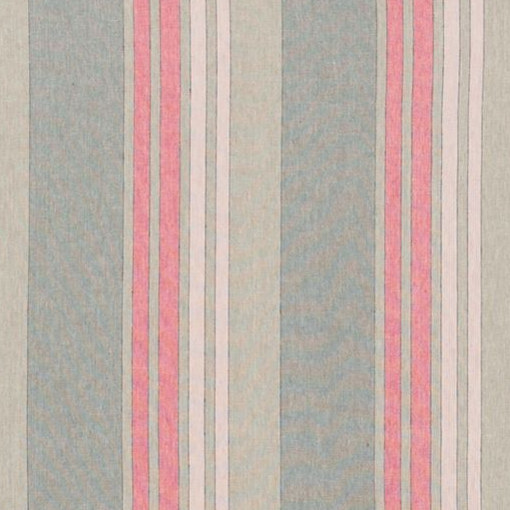 Brera Striato tissu d'ameublement lin naturel doux et lavable imprimé rayures contemporaines étroites et larges, de Designers Guild, pour chaise, fauteuil, canapé, rideau, jeté de lit et coussin, tissu vendu par la rime des matieres, bon plan tissu et frais de port offerts