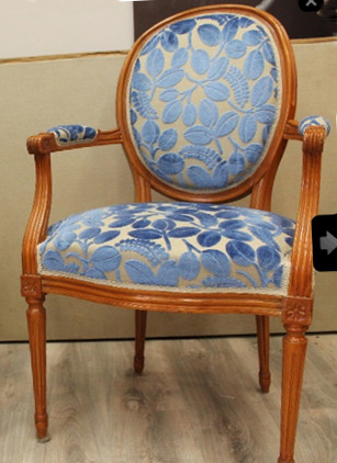 tissu ameublement velours fauteuil Louis XVI designers guild calaggio