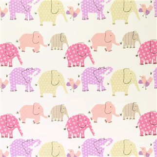 elephant tissu  enfant imprim elephant pour fauteuil et rideau et linge de lit de designers guild vendu par la rime des matieres