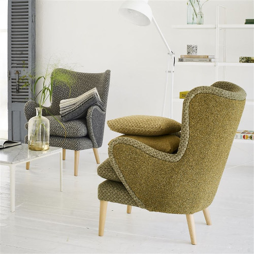 Kinmel tissu ameublement écologique, easyclean anti tache et lavable de Designers Guild, style tweed contemporain, pour chaise, fauteuil, canapé, coussins et rideaux, vendu par la rime des matieres bon plan tissu et frais de port offerts