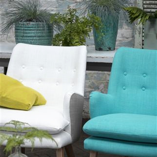 ledro tissu ameublement lin mélangé lavable chaise fauteuil canapé rideaux de Designers Guild vendu par la rime des matieres