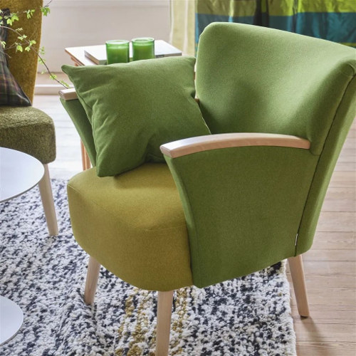 Loden tissu ameublement uni doux, écologique, très résistant et lavable, label oeko-tex, de Designers Guild, pour fauteuil, canapé,  rideaux et stores,  vendu par la rime des matieres bon plan tissu et frais de port offerts