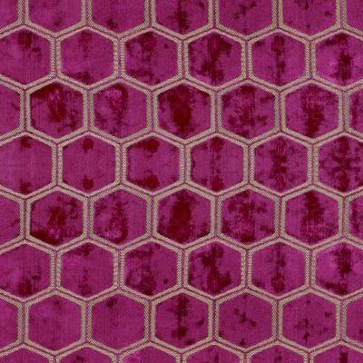 Manipur tissu ameublement velours motif hexagones de Designers Guild, pour fauteuil et canapé, vendu par la rime des matieres, bon plan tissu