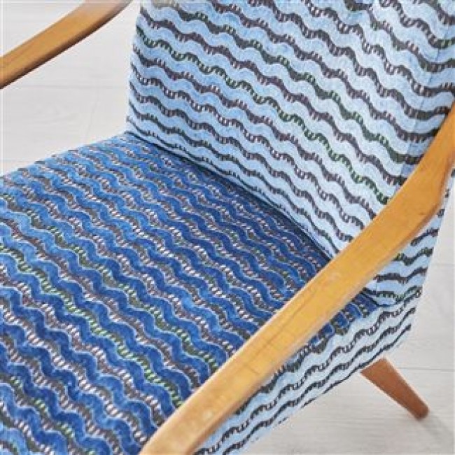 fauteuil tissu imprimé murrine de Designers Guild vendu par la rime des matieres