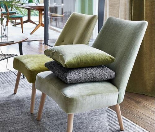 Skye tissu ameublement écologique faux uni easyclean anti-tache et lavable de designers guild, pour chaise, fauteuil, canapé, coussins et rideaux, vendu par la rime des matieres bon plan tissu et frais de port offerts