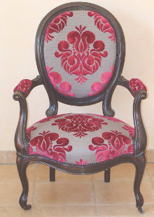 fauteuil louis philippe tissu galliera casal