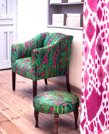 fauteuil tissu Cactus de Gaston y Daniela vendu par la rime des matieres bon plan tissu et frais de port offerts