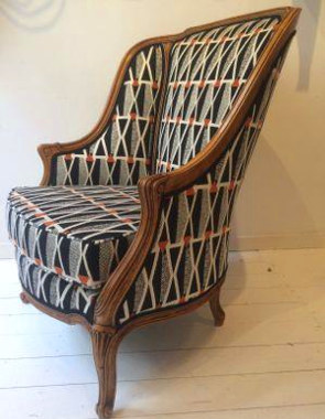 Fauteuil bergère et tissu Hepburn de Gaston y Daniela, vendu par la rime des matieres, bon plan tissu et frais de port offerts 