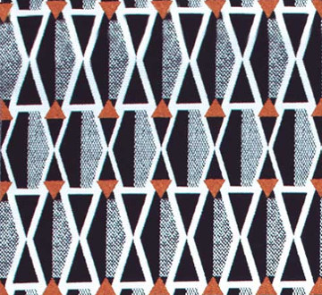tissu Hepburn style Art Déco de Gaston y Daniela, vendu par la rime des matieres, bon plan tissu et frais de port offerts 