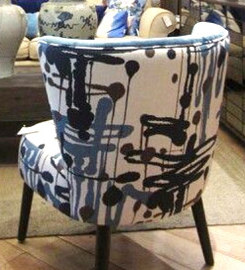 Pensacola tissu ameublement lavable lin mélangé motif grafittis de gaston y daniela pour fauteuil, canapé et rideaux, vendu par la rime des matieres bon plan tissu frais de port offerts