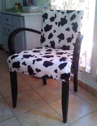 tissu vache pour fauteuil bridge
