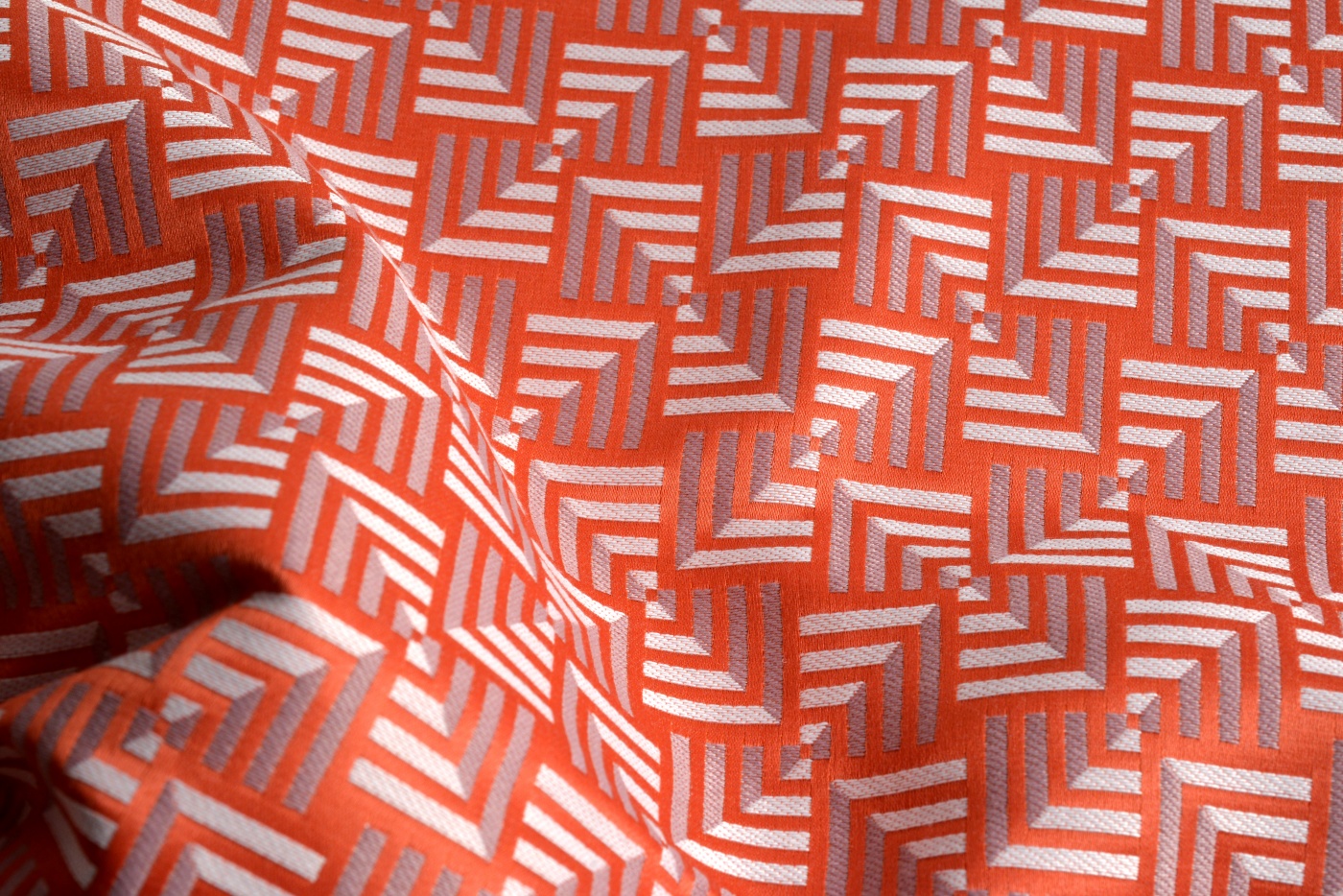 Jackson tissu ameublement imprimé lavable et non feu style Art Déco de Houlès, pour fauteuil, canapé et rideaux, vendu par la rime des matieres bon plan tissu