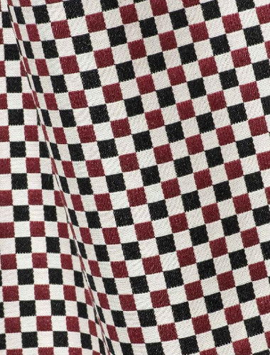 rideau tissu biarritz imprimé petit damier de jp Gaultier pour Lelièvre vendu par la rime des matieres