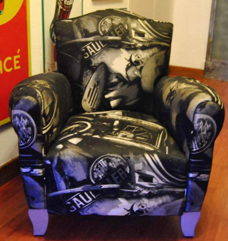 tissu le male de jp gaultier pour fauteuil club