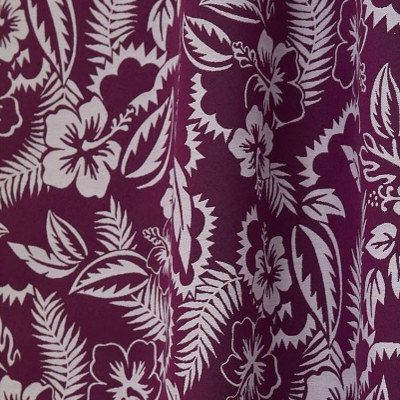 Nooréa tissu ameublement  de Jean Paul Gaultier, motif floral végétal stylisé pour  rideaux, fauteuil et canapé, vendu par la rime des matieres