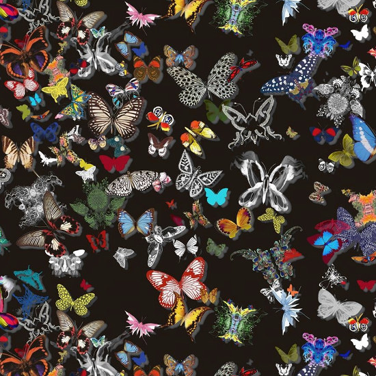 tissu motif papillons velours butterfly parade soft de christian lacroix vendu par la rime des matieres, bon pan tissu et frais de port offerts