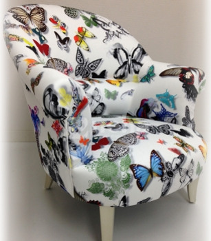 tissu ameublement butterfly parade de christian lacroix pour fauteuil crapaud