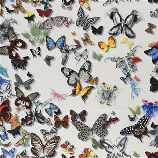butterlfy parade tissu ameublement lavable de christian lacroix pour fauteuil, canapé, rideaux, coussins et tête de lit, vendu par la rime des matieres bon plan tissu