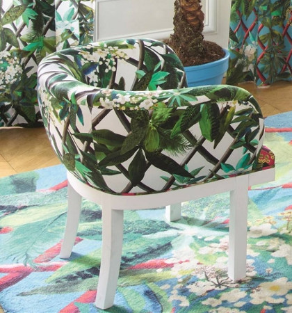 canopy tissu ameublement fauteuil christian lacroix vendu par la rime des matieres