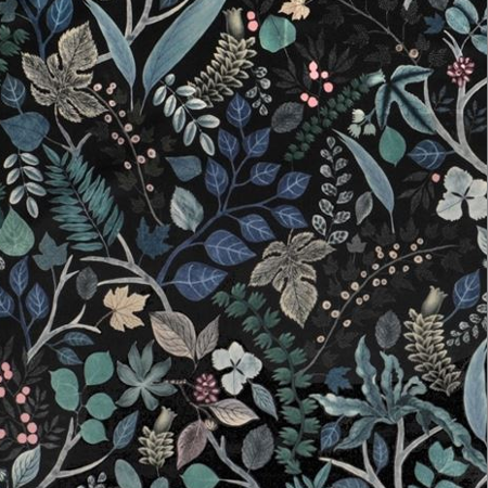 Cueillette Soft tissu ameublement velours motif feuillage de Christian Lacroix, pour chaise,fauteuil, canapé et et rideaux, vendu par la rime des matieres, bon plan tissu et frais de port offerts