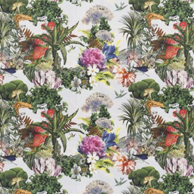 Tête de lit tissu Jardin des rêves de Christian Lacroix, lavable et non feu, vendu par la rime des matieres, bon plan tissu