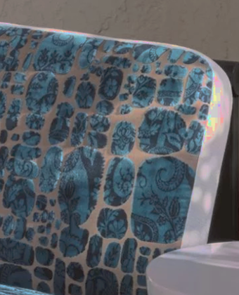 Le Pas des Anges tissu ameublement velours graphique design damassé de Christian Lacroix, pour chaise,fauteuil, canapé, couvre-lit et rideaux, vendu par la rime des matieres, bon plan tissu et frais de port offerts