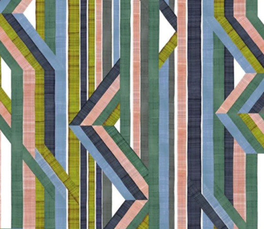 Reflets sur le Rhône tissu ameublement lin mélangé de Christian Lacroix, superbe motif graphique abstrait, pour sièges à usage décoratif, rideaux, stores et coussins, vendu par la rime des matieres, bon plan tissu et frais de port offerts