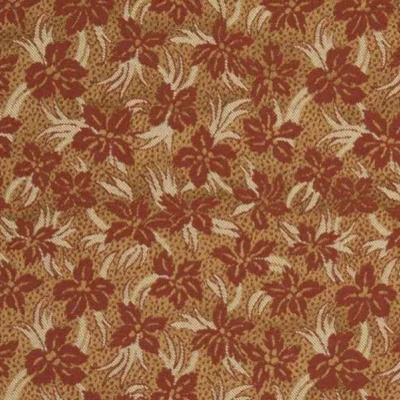 Azalée tissu ameublement petit motif végétal stylisé, jardin secret de lelièvre vendu par la rime des matieres bon plan tissu et frais de port offerts