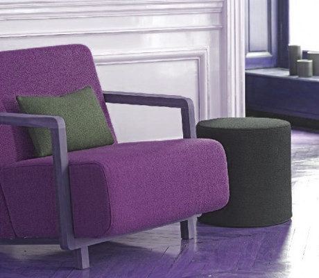 fauteuil tissu ameublement uni lavable vendu par la rime des matieres