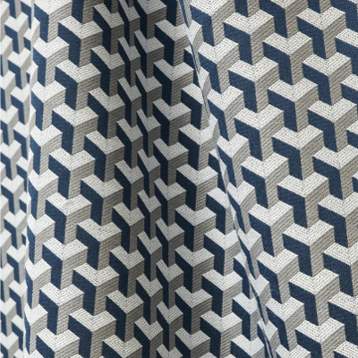 ceramic tissu ameublement lavable et non feu imprimé graphique 3 D style Art Déco pour fauteuil et canapé lelièvre vendu par la rime des matieres